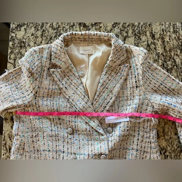 Women’s Six/Fifty - Katy Tweed Textured Blazer - Picture 9 of 15